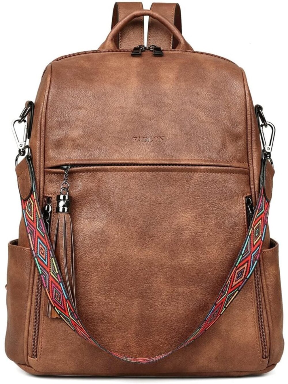 Leather Backpack for Women, 13 inch, Travel Work Bag | Waterproof Vegan Leather